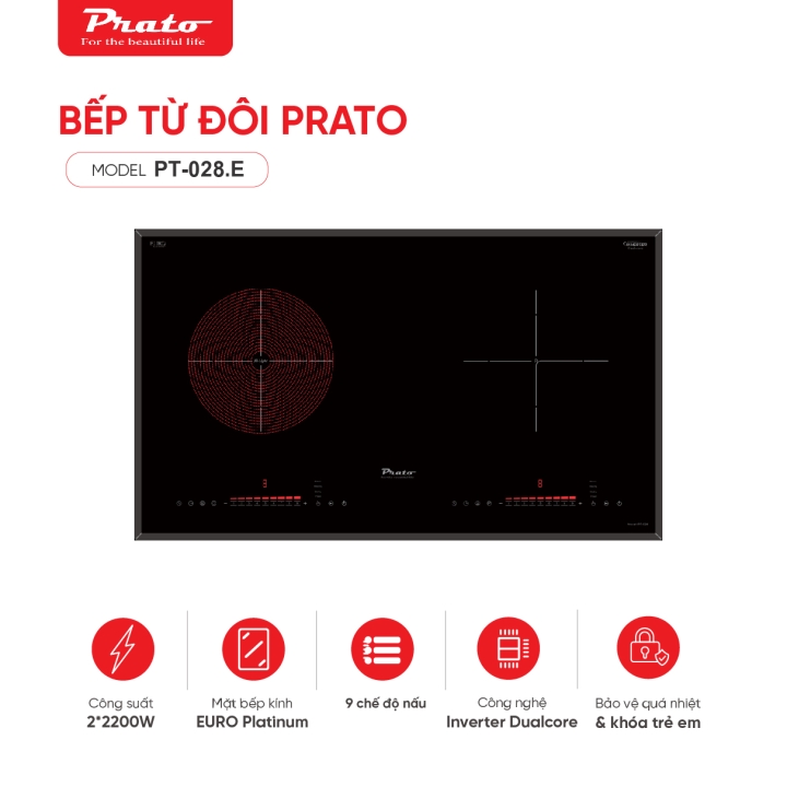 Bếp 1 từ 1 hồng ngoại Model: PT-028.E